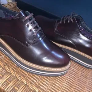 Tommy Hilfiger Mens 10 Oxford Brown leather wedge tan navy, cream sky blue soles Tommy Hilfiger | Shoes | Tommy Hilfiger Mens Oxford Brown  main image 2